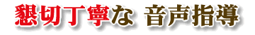 懇切丁寧な 音声指導